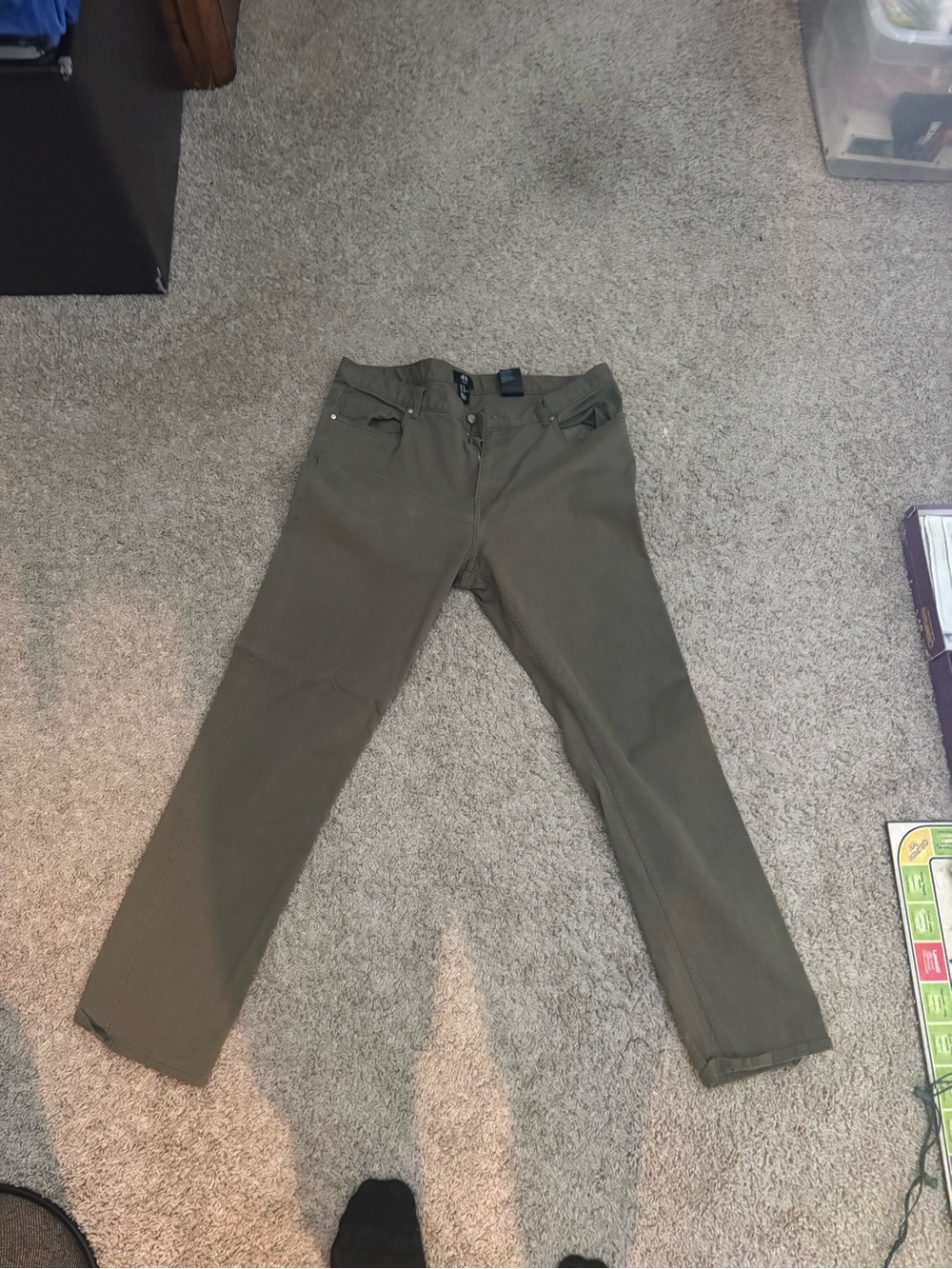 H&M Olive Green Men’s Slim Pants
